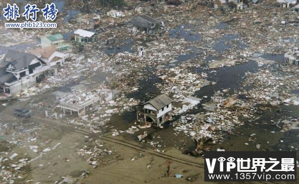 世界十大海啸排名,印度洋海啸死伤29万人(经济损失100亿美元)