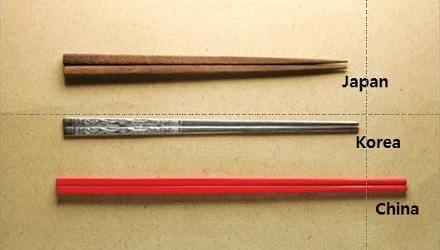 中国、日本、韩国的筷子有什么差别？