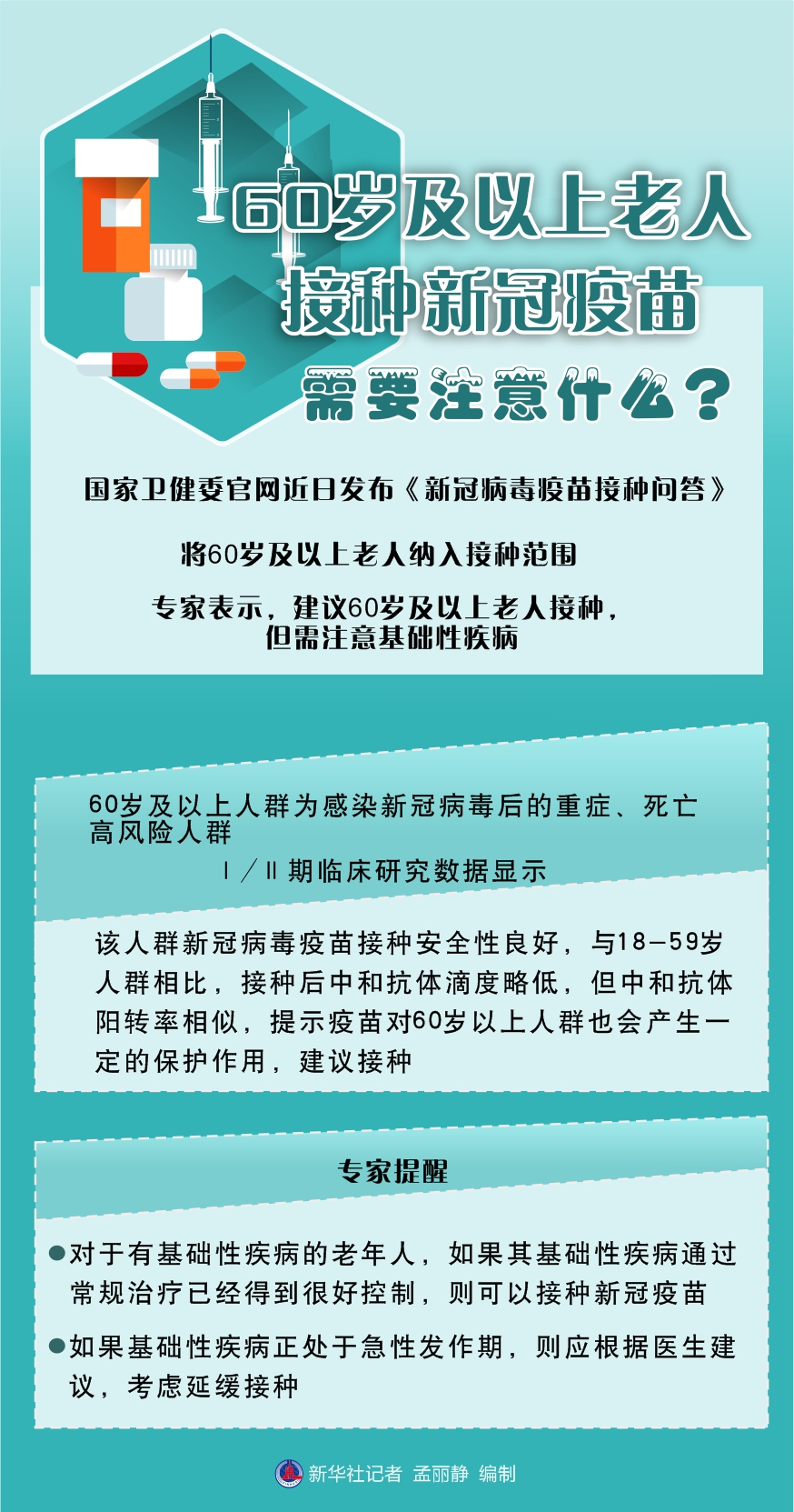 60岁及以上老人接种新冠疫苗，需要注意什么？