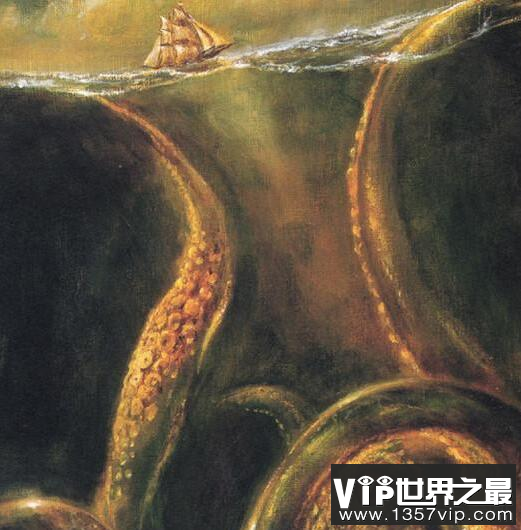 比蓝鲸大100倍的生物:北海巨妖-克拉肯,口吞抹香鲸