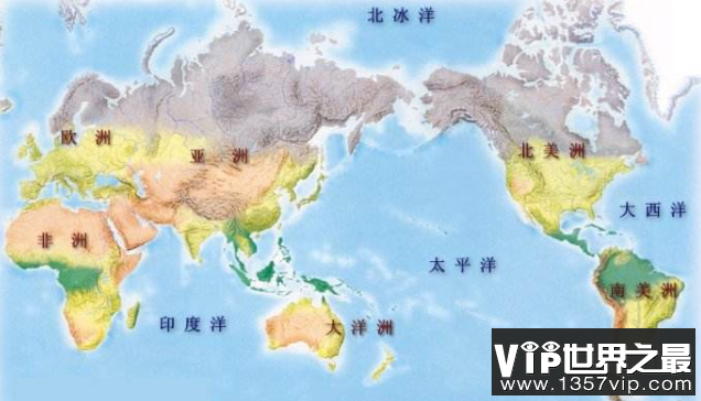 世界上面积最小的大洋：北冰洋，面积仅为太平洋的1/14(图5)