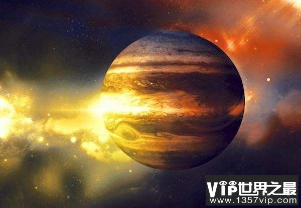 太阳系最大的行星：木星，相当于1300个地球那么大