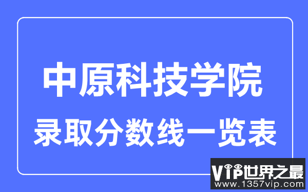2023年高考多少分能上中原科技学院？附各省录取分数线