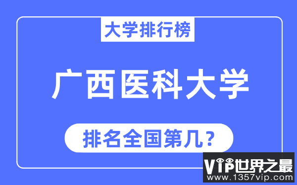 2023年广西医科大学排名,最新全国排名第几