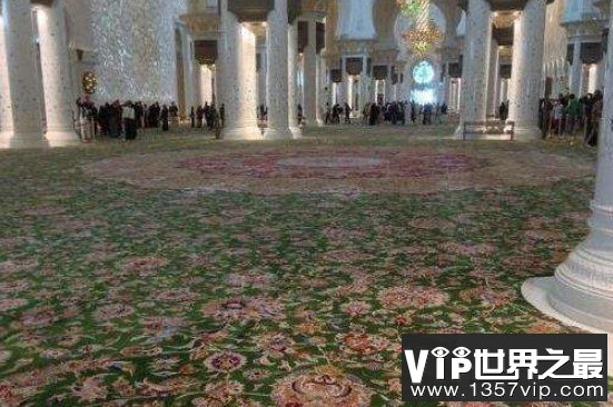 世界上最大的地毯，用38吨羊毛和棉纱编织而成